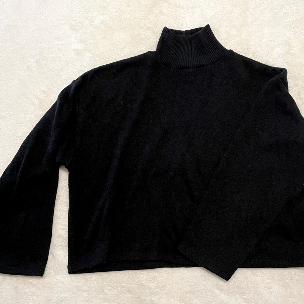 Zara cropped black turtleneck